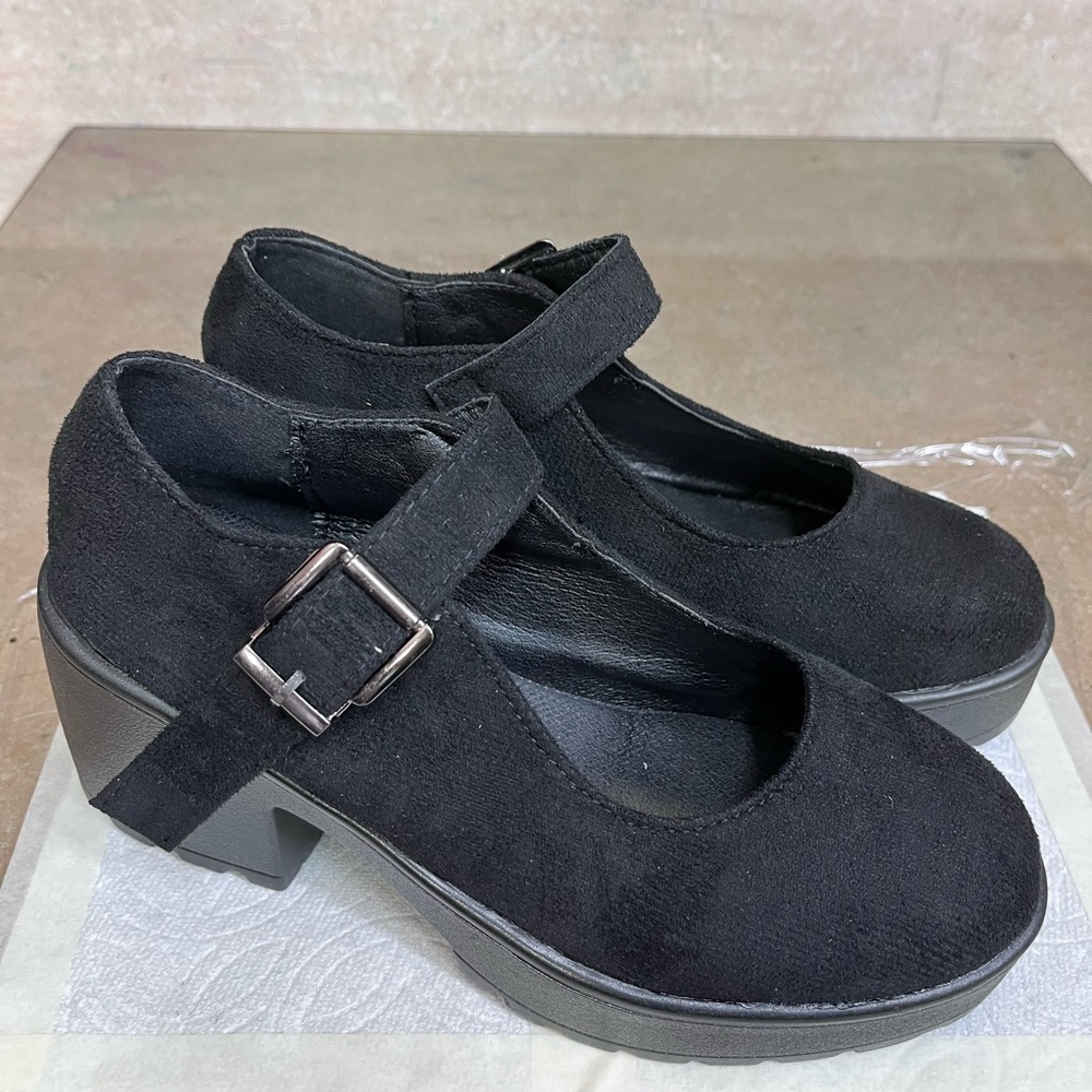 Dolls Kill Black Heels with Chunky Design